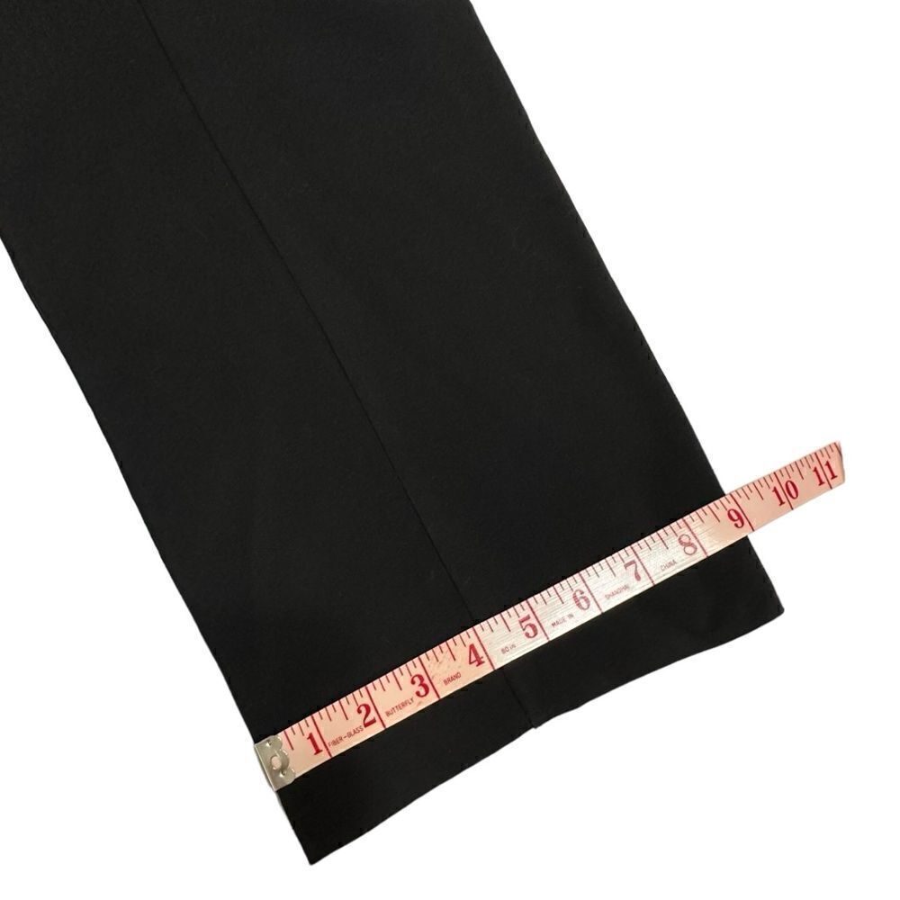 Vintage Requirements Black Crepe High Waist Flat Front Trousers Size 6 NWT - Picture 8 of 11